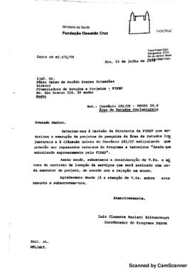 Carta de Luiz Clemente Mariani Bittencourt para Fábio Celso de Macêdo Soares Guimnarães sobre o a...