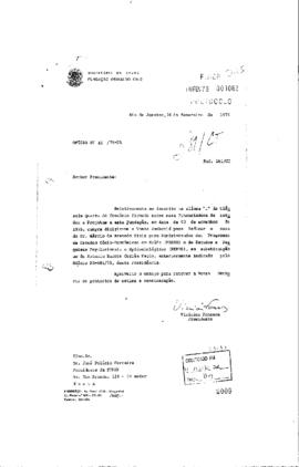 Ofício de Vinicius da Fonseca (presidente da Fiocruz) para José Pelúcio Ferreira (presidente da F...