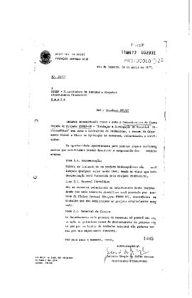 Carta de Antônio Sergio da Silva Arouca (coordenador do Peses/Peppe) exibindo Demonstrativo de ga...