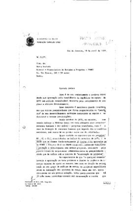 Carta de Antonio Sergio da Silva Arouca; Guilardo Martins Alves (Coordenador do Peses/Peppe; Vice...